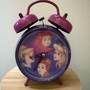 Disney Purple and Pink Princess Twin Bell Alarm Clock